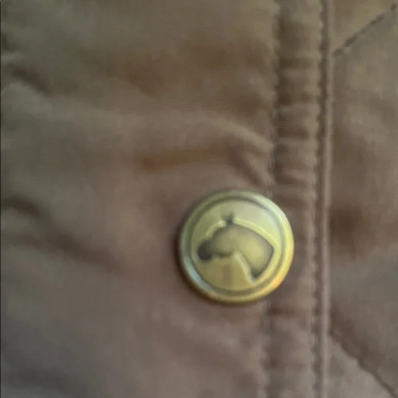 Equestrian Sport- Brown Quilted Vest with Gold Buttons- Women’s small - Picture 4 of 9
